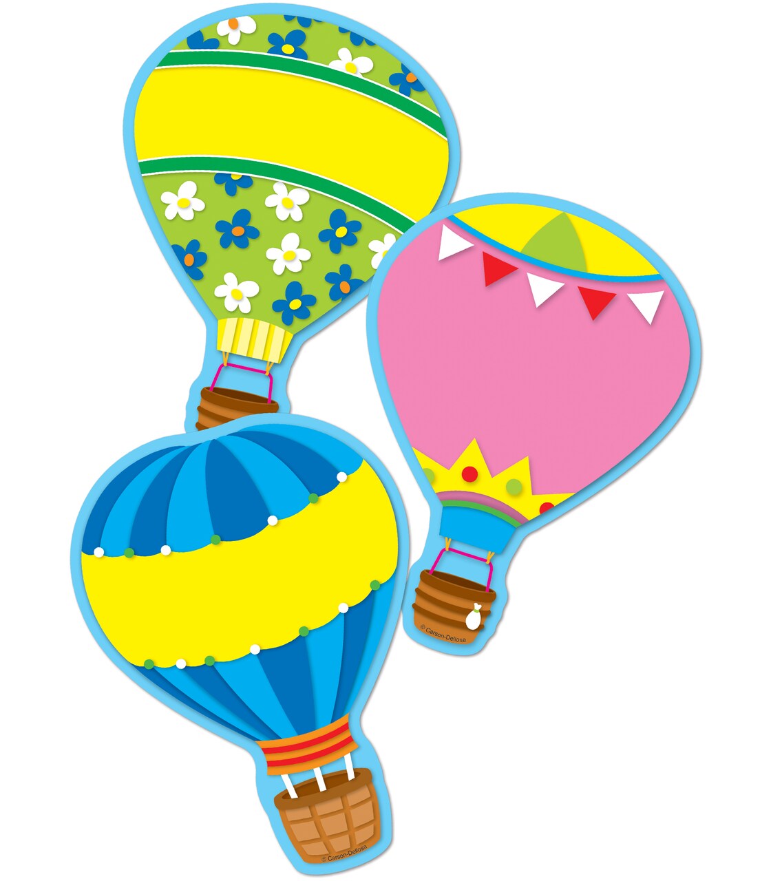 Carson Dellosa 36-Piece Hot Air Balloon Decorations, Colorful Cardstock Cutouts for Back to School, Bulletin Board, Name Tags, Classroom Decor, Teacher Supplies for Elementary and Preschool
